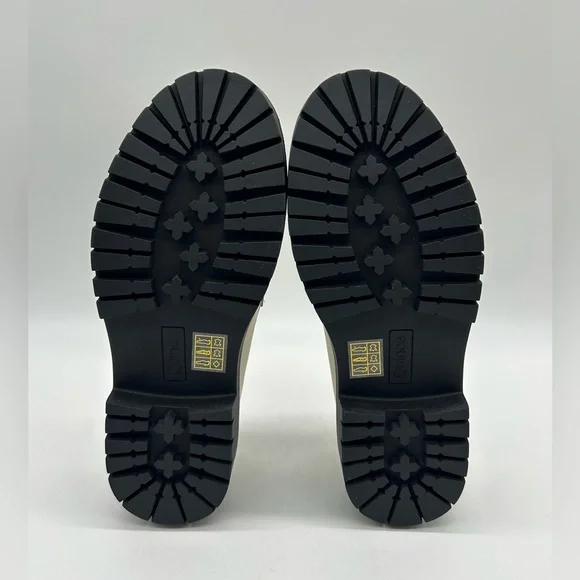 Quince Italian Cow Leather Lug Sole Loafers Bone Ivory Platform Shoes US 8 NIB - Picture 9 of 11